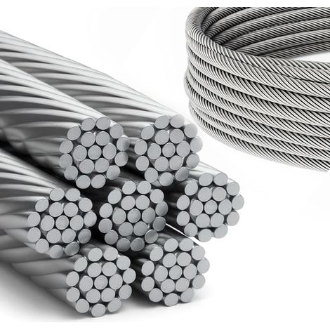 DQ-PP Câble acier inoxydable 8mm 10m 7x19