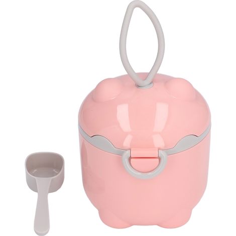 Boîte de Rangement Alimentaire Bébé Grande Rose Sécurisée PP Capacité Suffisante Compacte Portable Mignonne Distributeur Poudre (1/5)