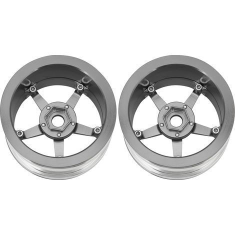 Jantes Beadlock en alliage d'aluminium pour voiture RC Crawler 1/10, accessoires pour voitures RC, titane (1/5)