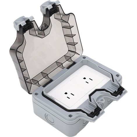 Prise étanche extérieure IP66 à 6 trous norme US, interrupteur bipolaire 15A, multiprise de charge résistante à la pluie, bloc alimentation 110V standard américain (1/5)