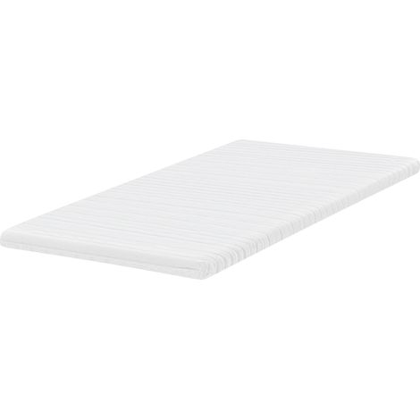 Cubrecolchón de espuma viscoelástica 120 x 200 cm topper para colchón blanco Dazzle