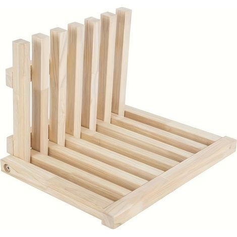 Modern Minimalist Solid Wood Foldable Wall Shelf, Ready-To-Use Wall Mount Storage Rack No Assembly Needed, Multi Functional Hanging Shelf for Bedroom Bathroom Decor Storage (1/5)
