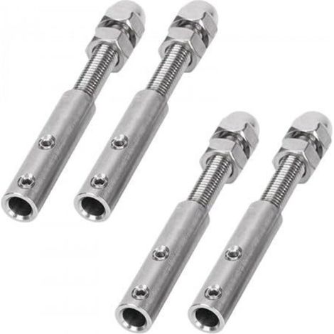 Kabelspanner aus Edelstahl, Metallschraubklemme für 4-mm-Edelstahlseile, Befestigungsschraube für Drahtseile aus Edelstahl, zur Sicherung