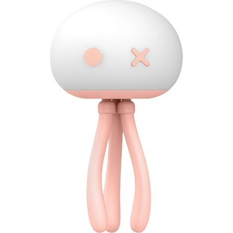 Filiyano – Lampe Méduse pour chambre d'enfant - Tentacules flexibles - Idéale pour nourrir et endormir bébé - Sans fil USB-C Rose (1/5)