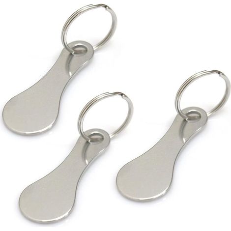 Jetons pour chariot de supermarché, lot de 3, jeton métallique pour chariot de supermarché