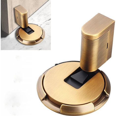 Butée de porte magnétique, butée de porte réglable et robuste sans perçage for le bas de la porte, butée de porte magnétique adhésive à ventouse, protection murale for bureau, maison, garage (1/5)