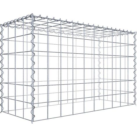 Gabiondeco - Gabion - Element de prolongation en hauteur 100 cm x 60 cm x 40 cm (L x H x P). maille 10 x 10 cm. Spirale. Attention : il manque une grille - Made in Ge... (1/5)