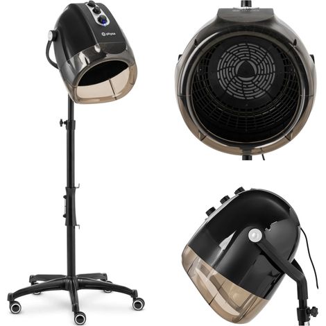 Haartrockner mit Ionisation, Standgerät, 70 °C, 1000 W – Schwarz (1/5)