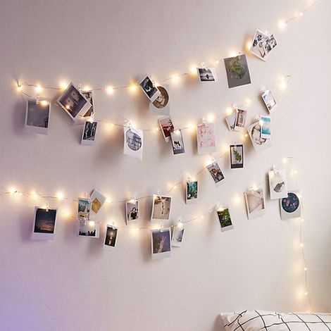 Guirlande Lumière 5.0M 50 Lumières + 50 Pinces en Plastique Transparentes, Guirlande Photo DIY, Décoration Chambre (1/4)