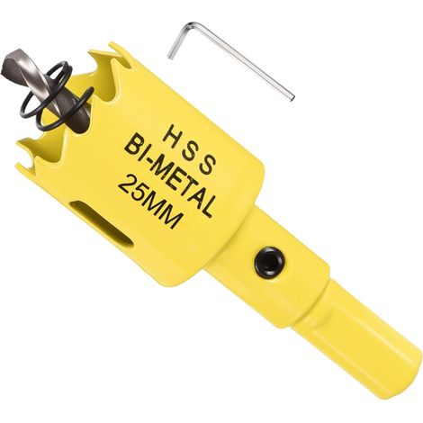 Kit de Trépan Bi-Métal 25mm (31/32") pour Tôle Métallique Jaune (1/5)