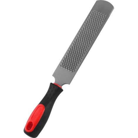 Lima per zoccoli a doppia estremità - lunga 200 mm - acciaio al carbonio - manico in gomma - strumento per ferri di cavallo - cura del cavallo (1/5)
