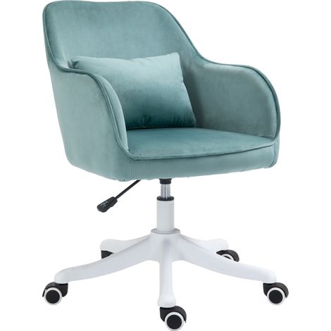 Silla de oficina giratoria con masaje, cojín lumbar, reposabrazos, verde (1/5)