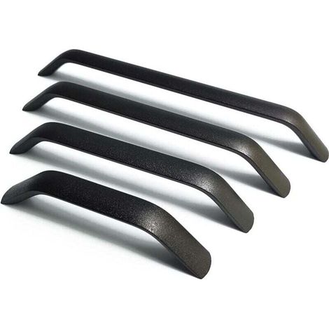 Poignées et boutons de tiroir Cuisine Armoire Porte Poignées Placard Tiroir Chambre Meubles Tirer Entraxe noir 2pcs 96mm (1/4)