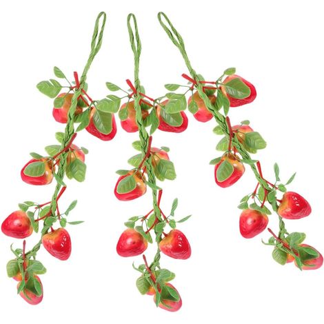 Pendentif en Faux Fruit Fraise Réaliste Rouge en Polystyrène Expansé, Ornement Suspendu Solide et Résistant la Déformation, pour Décoration et Photo Prop (1/5)
