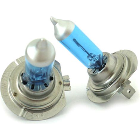 Coppia lampade alogene H7 12V 55W PX26d effetto Xenon bianco per fari anteriori
