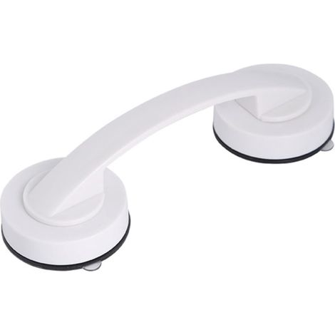 Barre d'appui à ventouse, plastique, blanc, sans perçage (1/5)