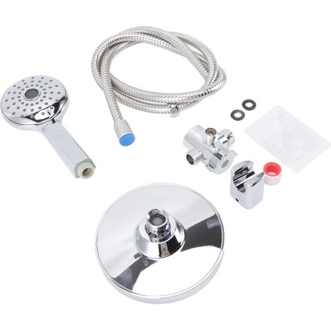 Ensemble de douche à main électroplaqué avec filetage G1/2, pommeau de douche haute pression en ABS et flexible pour salle de bain (1/5)