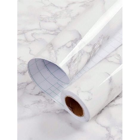 Film Anti-Graisse pour Cuisine Style Marbre, Imperméable pour Cuisinière, Papier Peint Adhésif pour Plans de Travail et Carrelage, 40 x 100cm (1/5)