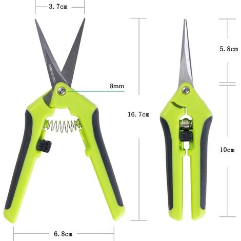 Lot de 3 Sécateur, Lame Acier Inoxydable, Poignée Ergonomique Antidérapante, Pour Jardinage Et Bonsaï (1/5)