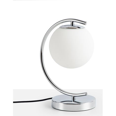 Lampe à poser boule en verre "San" - Chromé