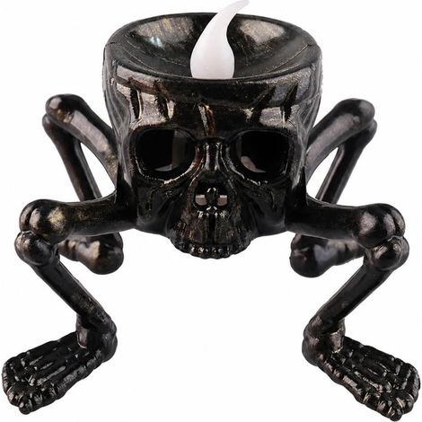Bgie LED-Totenkopf- und Flammenlicht  Halloween, sicher, Bgie Totenkopflicht, Partylicht (1/5)