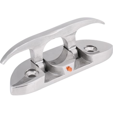 Taquet rabattable pliant 4-1/2" en acier inoxydable pour bateau et quai maritime (1/5)