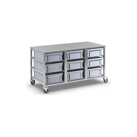 kaiserkraft  Carrello per contenitori in acciaio inox  9