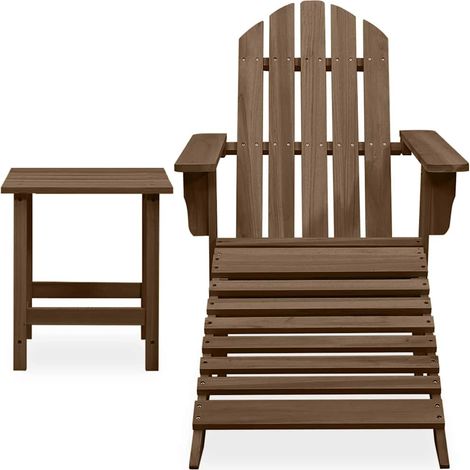 Maison Exclusive - Adirondack-Gartenstuhl mit Fußstütze & Tisch T (1/5)