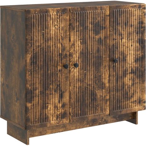 Sideboard Smoked Oak 89 x 34.5 x 80 cm Engineered Wood vidaXL