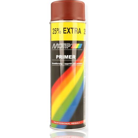Imprimación acrílica en spray Motip, color rojo, 500 ml. (1/5)