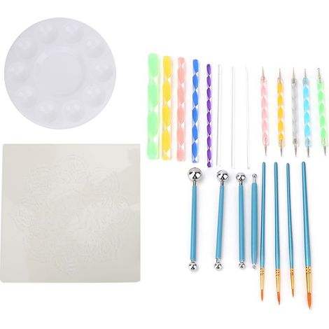 Kit d'outils de peinture DIY pour loisirs créatifs, dessin, nail art et décoration (26 pièces) (1/5)