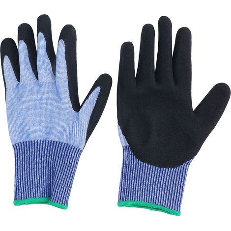 GARRYFIZH ‌Gants anti-coupure niveau A7‌ - fil d’acier - antidérapants, anti-huile - taille L (22 cm) - unisexe