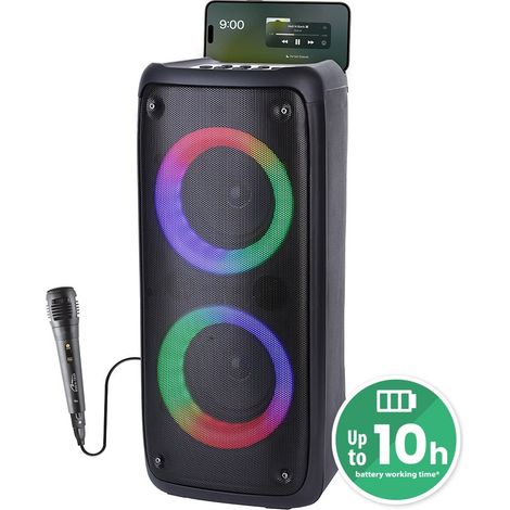 Enceinte Bluetooth pour salle de bain – Radio FM – Autonomie 10h – Bluetooth 5.0 – Lecteur MicroSD – Télécommande incluse (1/5)