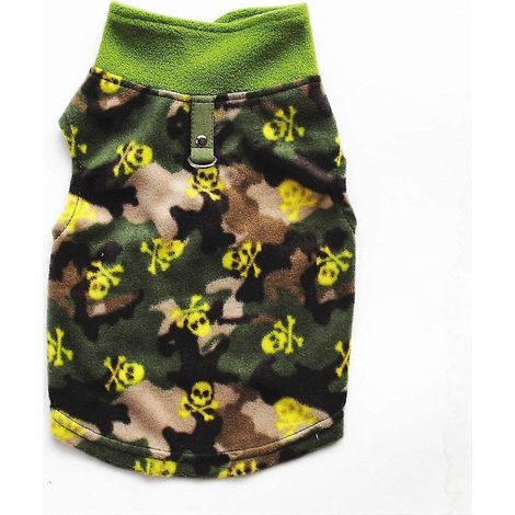 Warme Fleece-Hundebekleidung für Herbst und Winter, verdickte Weste, Mantel, für kleine und mittlere Hunde, T-Shirt-Kostüm, karierte Jacke mit Zugring, Größe 8 (1/5)