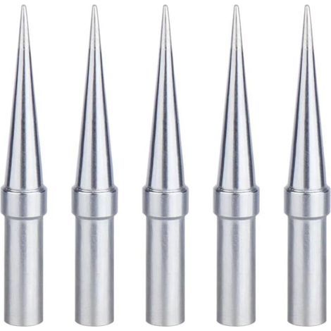 Panne À Souder, 5 Pièces Pointe De Fer À Souder Conico 0,4 Mm De Remplacement, Pointes De Soudure Cuivre Plaqué Nickel, Applicable For Weller Wesd51 Wes51 Wes50