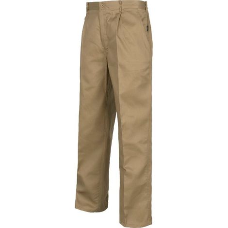 Pantalón Industrial con cierre de botón y bragueta de cremallera WORKTEAM B1402 52 Beige (1/2)
