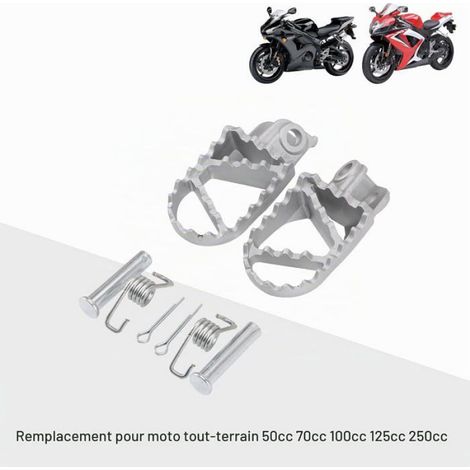 Repose-Pieds - Aluminium - Pour Moto Dirt Pit Bike 50cc 70cc 90cc 110cc 125cc - Diamètre Trou Montage 10 mm - Longueur 101 mm - Lot de 2 (1/5)