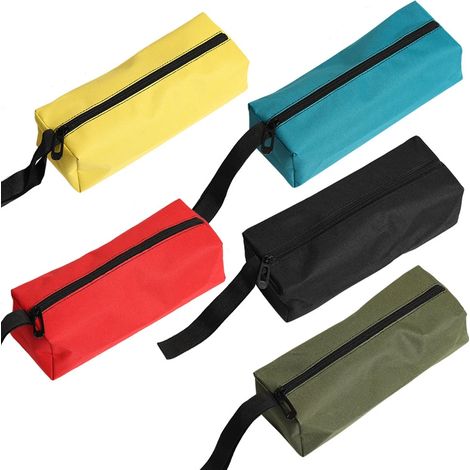 Ensemble de sacs en tissu imperméables à fermeture éclair universelle avec organiseur pour vis, clous et outils (minimum) / Trousse de boulons et écrous (1/5)