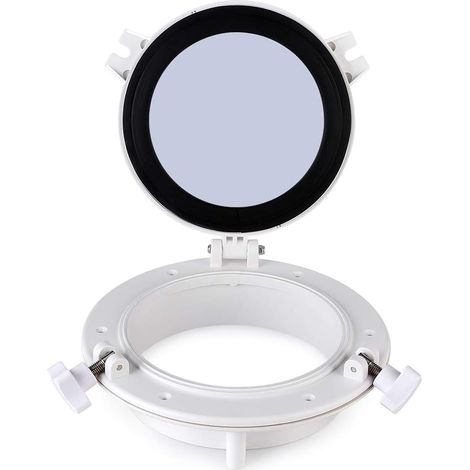Hublots Ronds de 215 Mm pour éclairage de Ventilation, de Fenêtre de Trappe de Camping-Car avec Verre trempé et Accessoires en Acier Inoxydable (1/5)