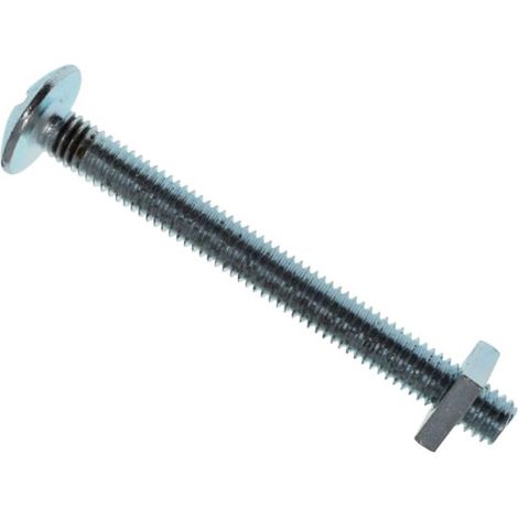 METALMATE Roofing Bolt & Nut Zp M6 x 60mm Box 25