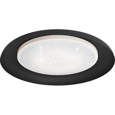 Plafonnier Penjamo Noir Blanc H: 6.5 Ø: 46,5cm 3000k (1/3)