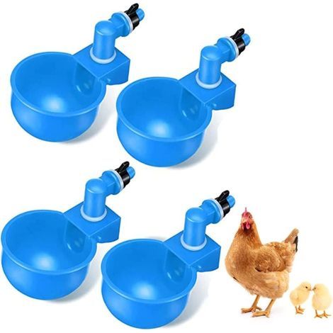 Abreuvoir automatique pour poules – 4 pièces – Matériau ABS résistant – Nettoyage facile – Système de débit automatique pour eau propre (1/5)