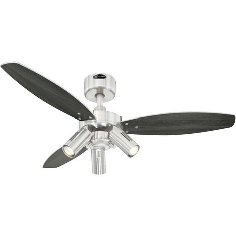 Ceiling fan Jet Plus Nickel 105cm / 42" with lights (1/2)