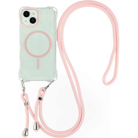 Magnetische Hülle für iPhone 15 mit Trageschlaufe, stoßfester TPU- und PC-Abdeckung, verstärktem Rückseitenschutz, tragbare Hülle (1/5)