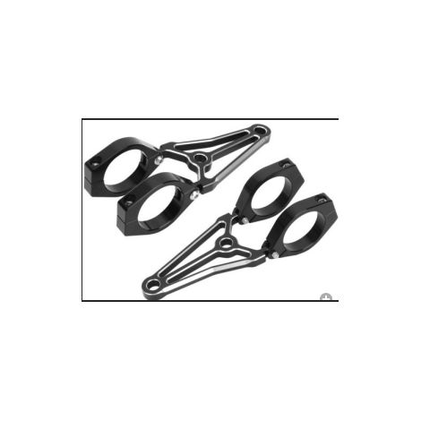 1 par de soportes para faros de motocicleta, montaje en horquilla, estilo cafe racer, 39 mm