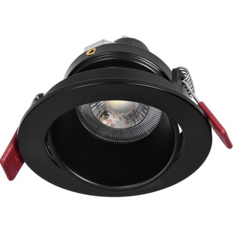 Support Spot GU10/MR16 Encastrable Rond Orientable Aluminium Noir - SILUMEN (1/5)