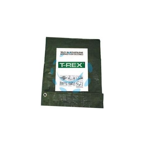 TELO OCCHIELLATO BORDATO CON ANGOLI RINFORZATI 85 GR. HOBBY - mt.3x3 - gr.85 al mq. - colore verde/blu