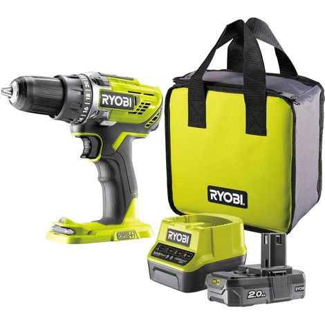 Perceuse-visseuse sans fil 18V - 50 Nm - 500-1 800 tr/min - mandrin 13 mm - 1 batterie lithium+ 2,0 Ah - chargeur 2,0 A - Livrée en sac de transport (1/5)