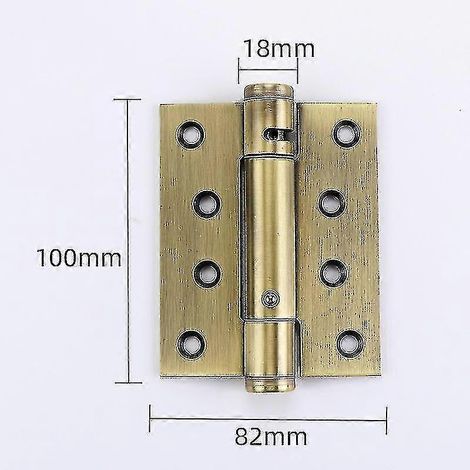 Charnière à ressort invisible (4 pouces, bronze vert) avec amortisseur de fermeture automatique et ferme-porte dissimulé (1/2)
