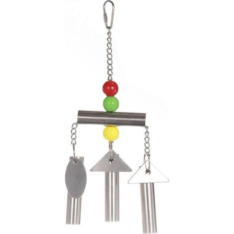 Glockenspielzeug aus Edelstahl für Papageien, Vogelspielzeug, Papageienspielzeug für kleine, mittelgroße oder große Papageien